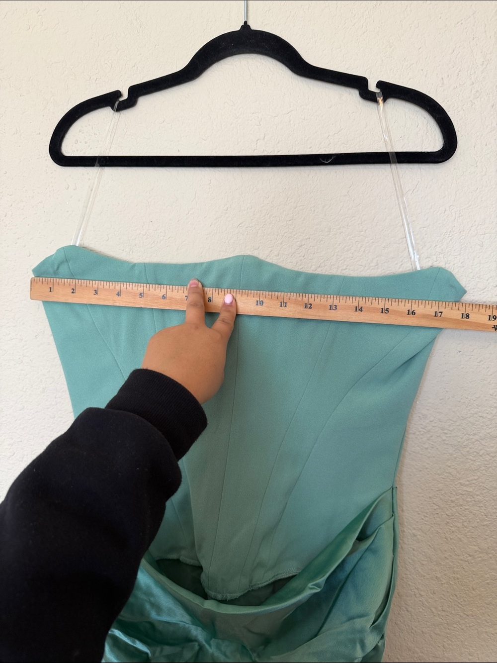 House of CB Persephone Jade Strapless Corset Maxi Dress Green Womens Size M D-DD - Picture 14 of 15